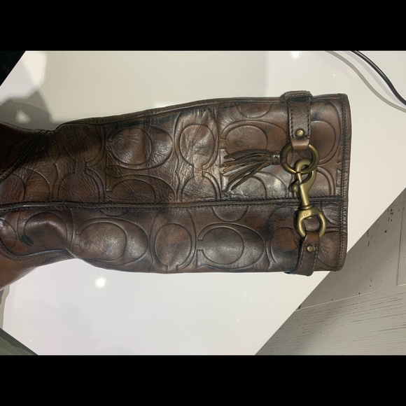 Coach VIVICA Leather Riding Boots size 5.5 - Picture 7 of 15